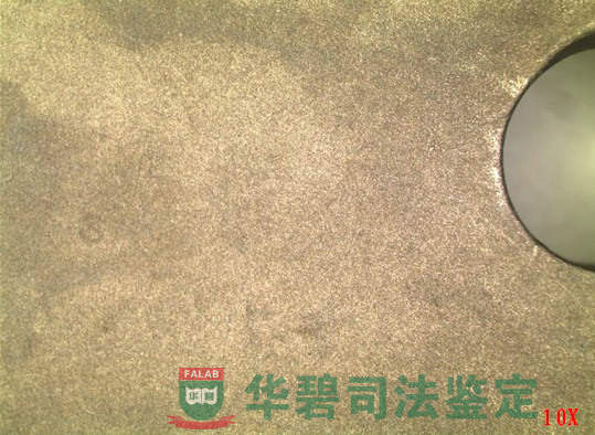 涉案金属接骨板和接骨螺钉图片表面缺陷检验图