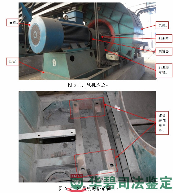 图5：故障风机现场勘验	